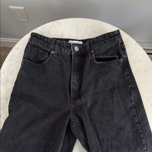 Zara Black Flare Wide Leg Jeans